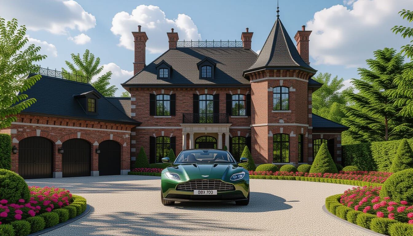 Victorian Chateau with Aston Martin DBX 707