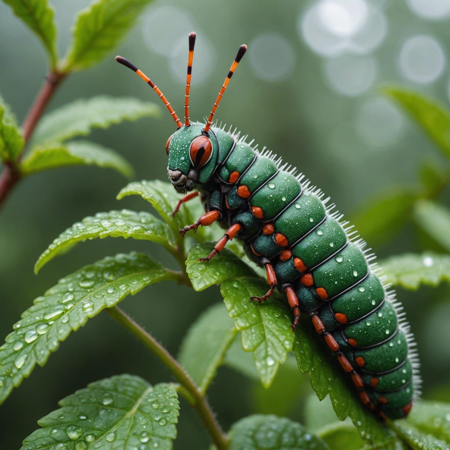 AIs take on a Cecropia moth caterpillar