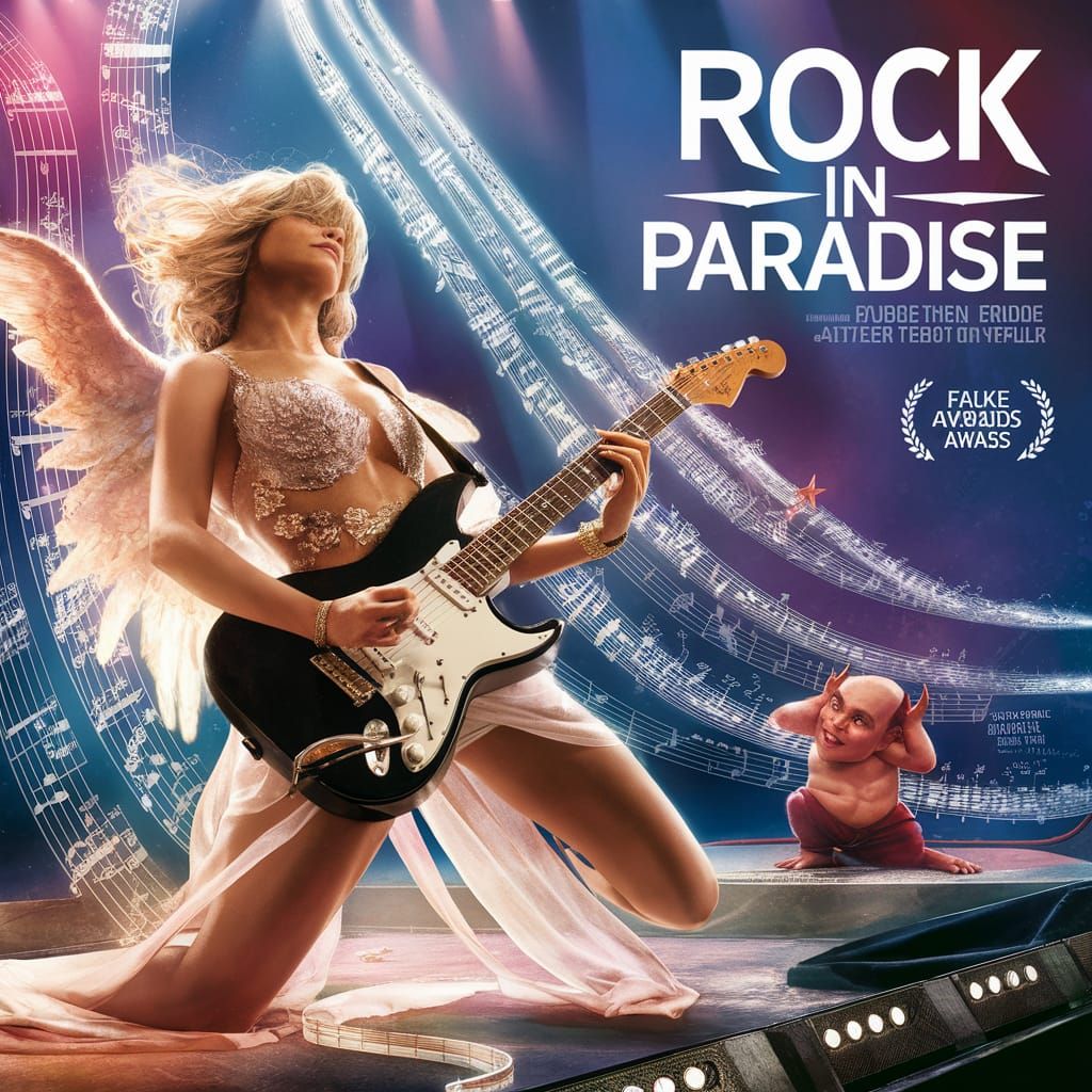 Rock in Paradise: Angelic Guitarist Movie Poster