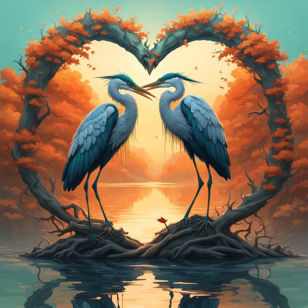 Heron Heart Lake: Dynamic Lighting Concept Art