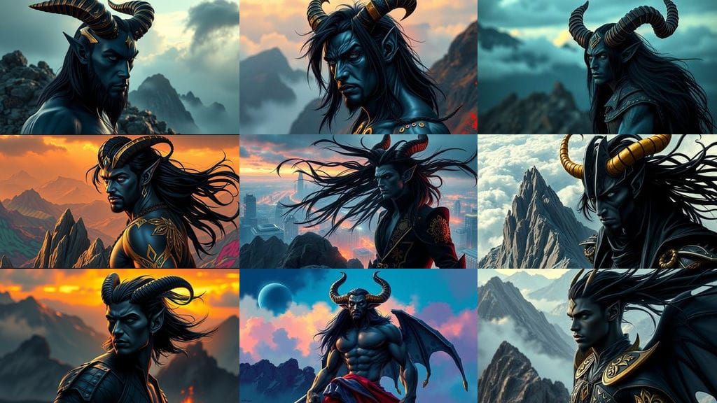 Handsome Demon Lord on Mountain Peak