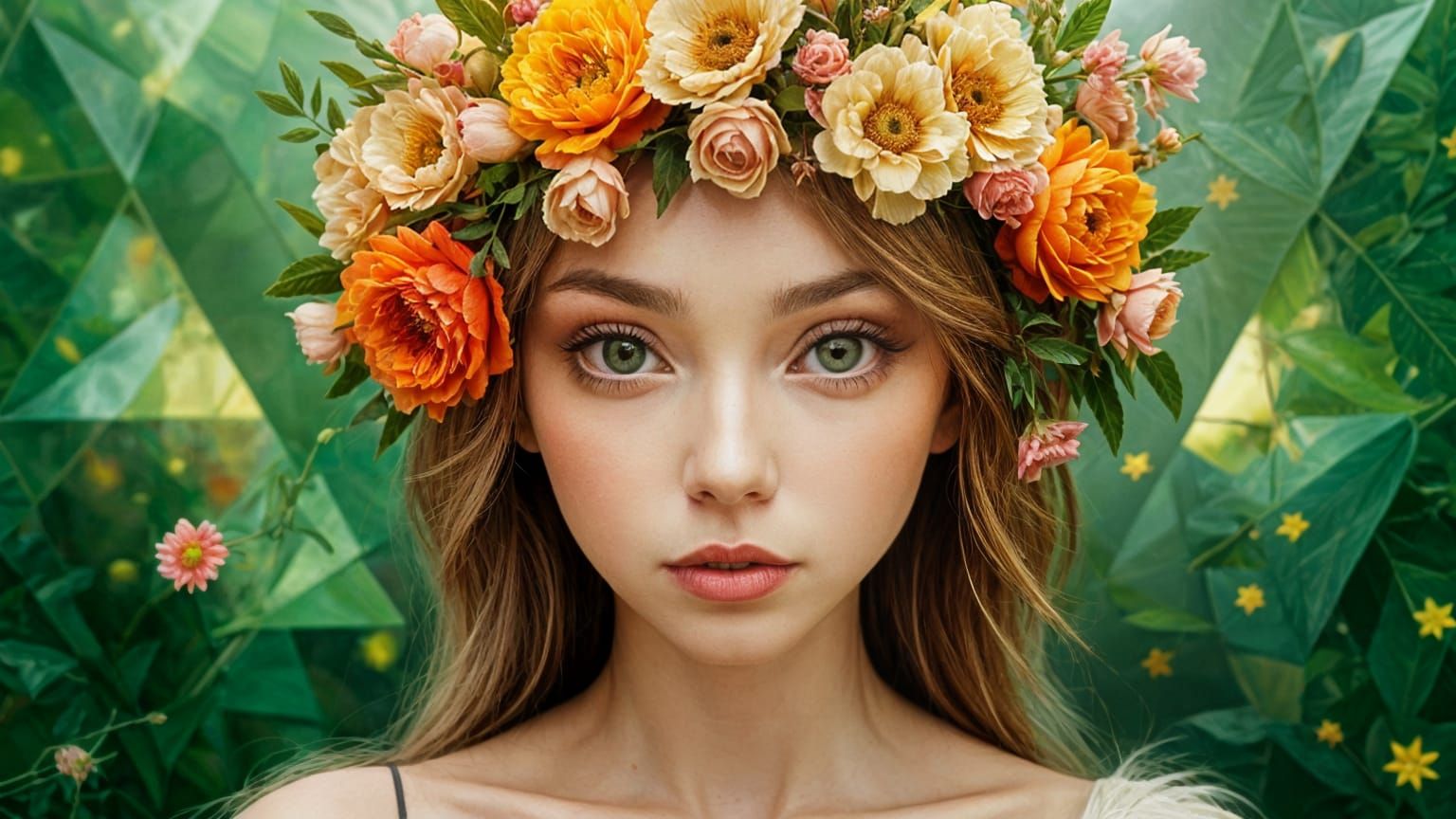 Mysterious Woman in Surreal Digital Portrait