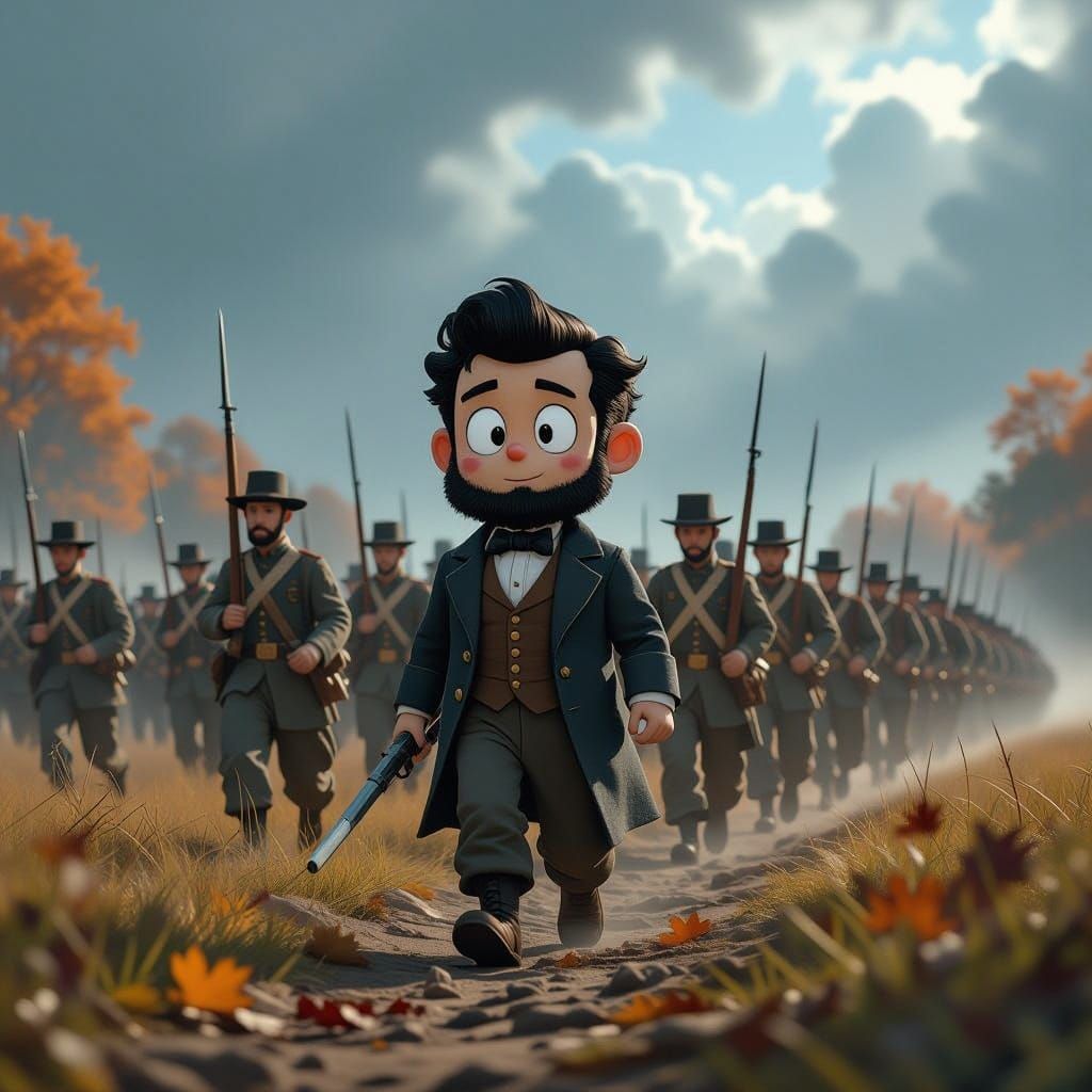 Gumball as Lincoln Leads Soldiers into Epic Autumn Battle