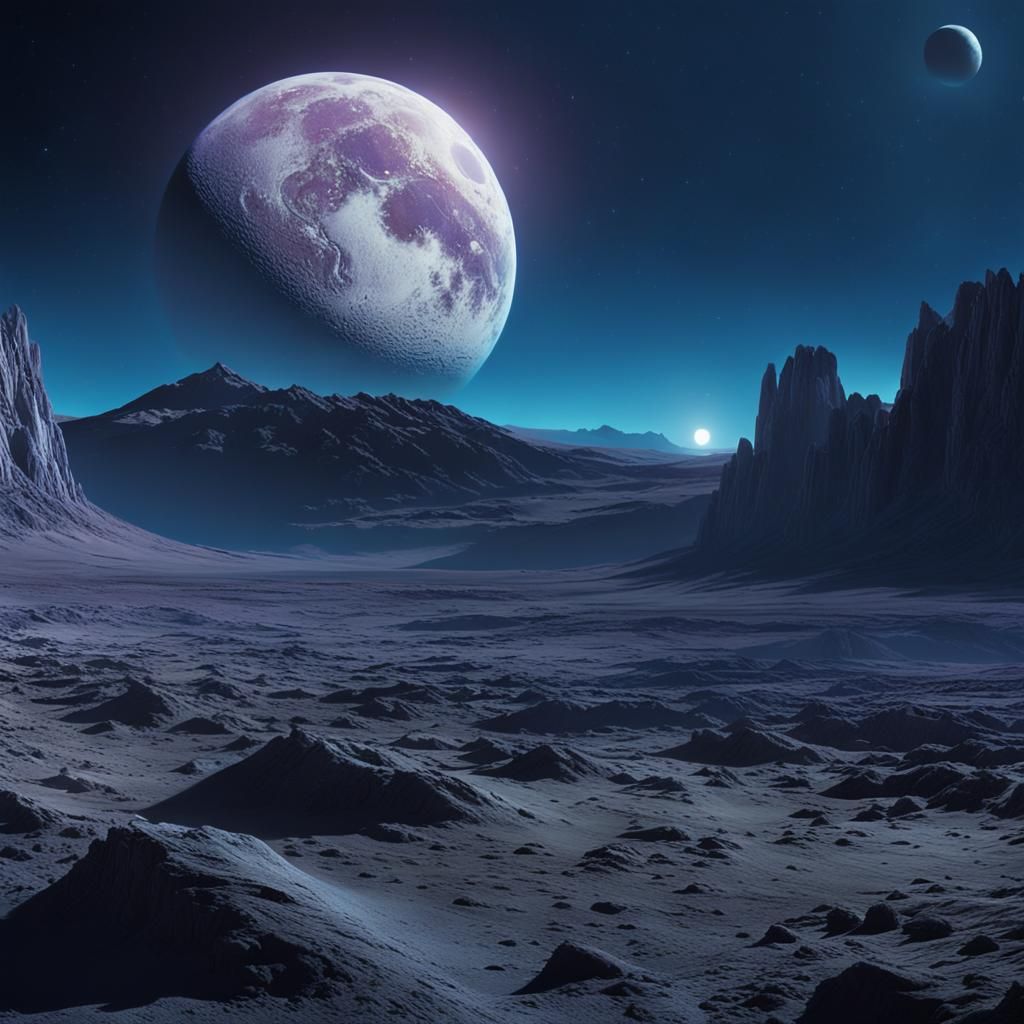 Earth Viewed From Moon: Digital Matte Painting