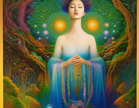 Surreal Birth in Forest Network: Octane Render