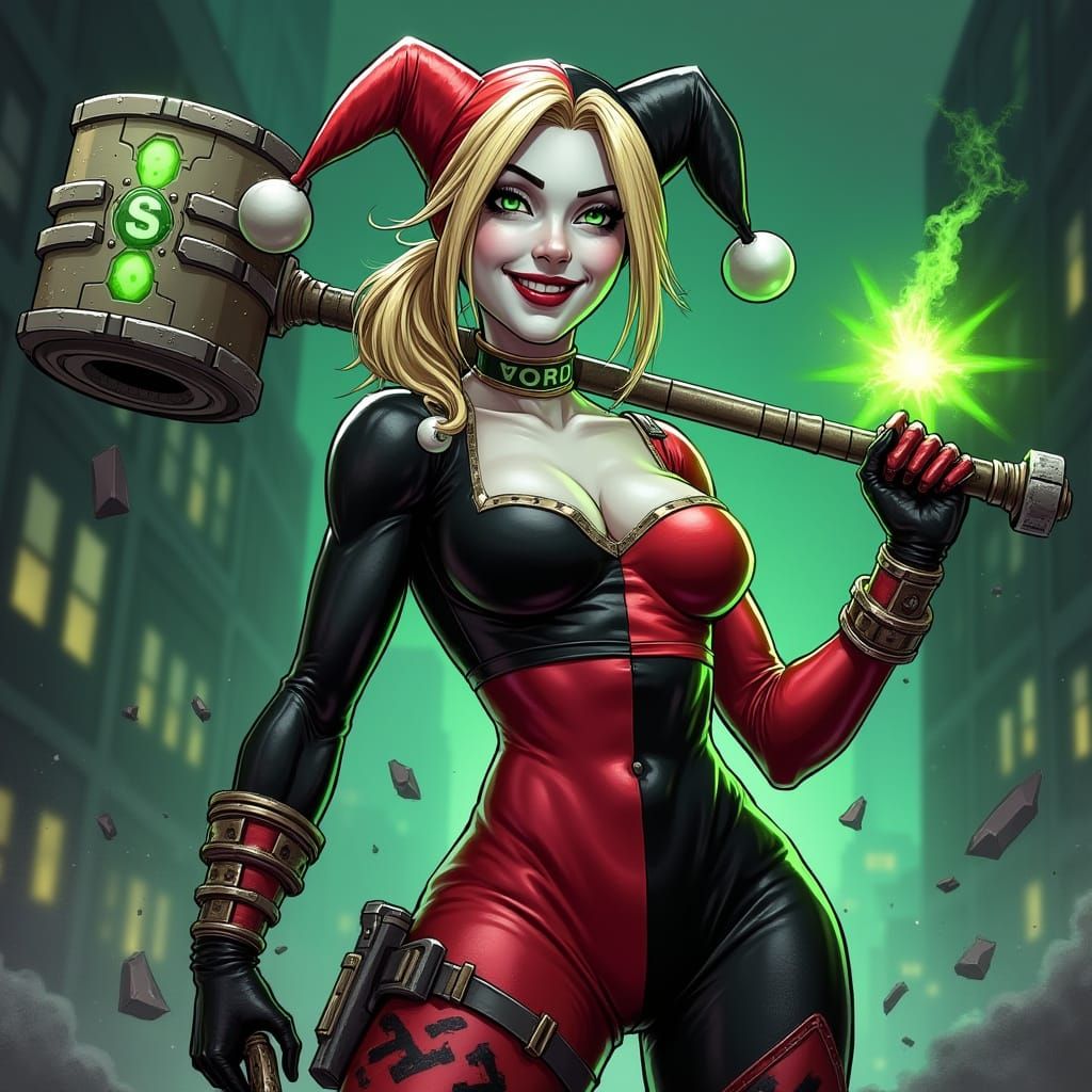 Harley Quinn Unleashes Green Lantern Power in Gritty Urban L...
