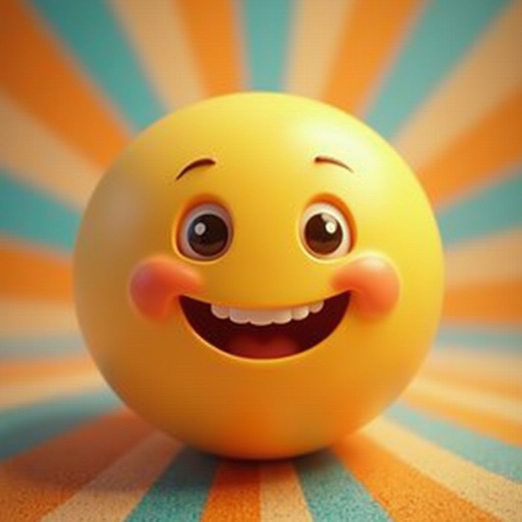 Radiant Smile in Vibrant 3D Digital Art