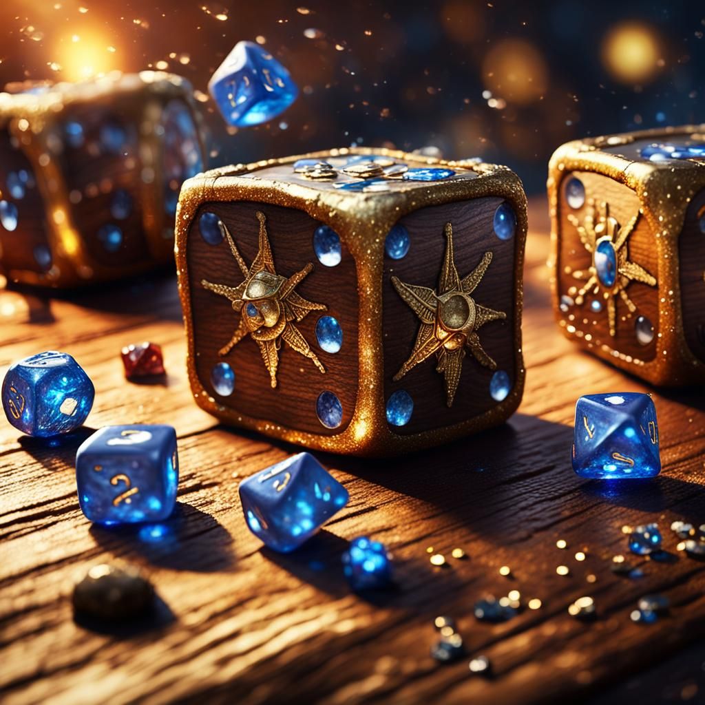 Pirate Dice Game with Sapphire Dice in Splash Art