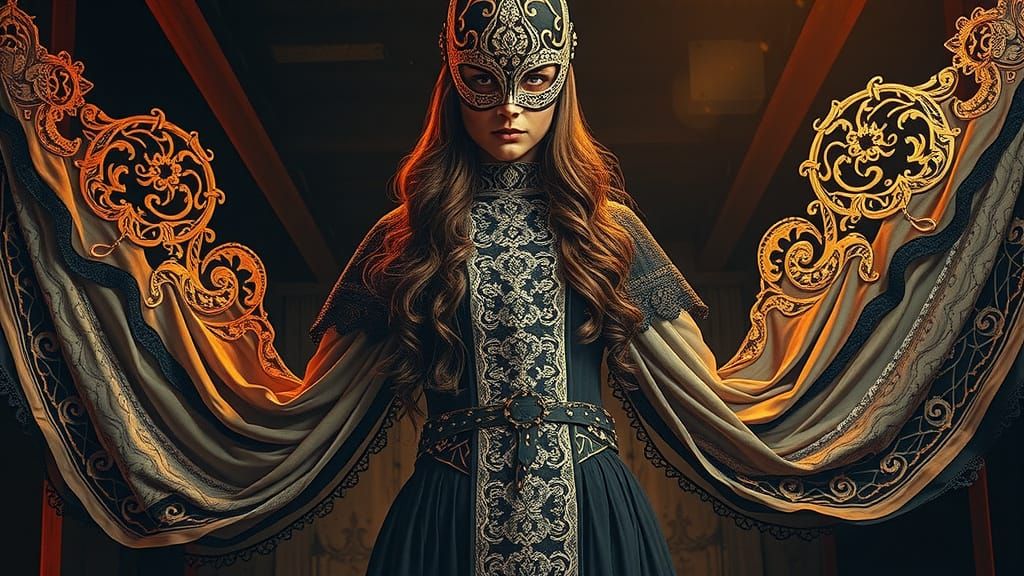 Mysterious Woman in Forgotten Chamber