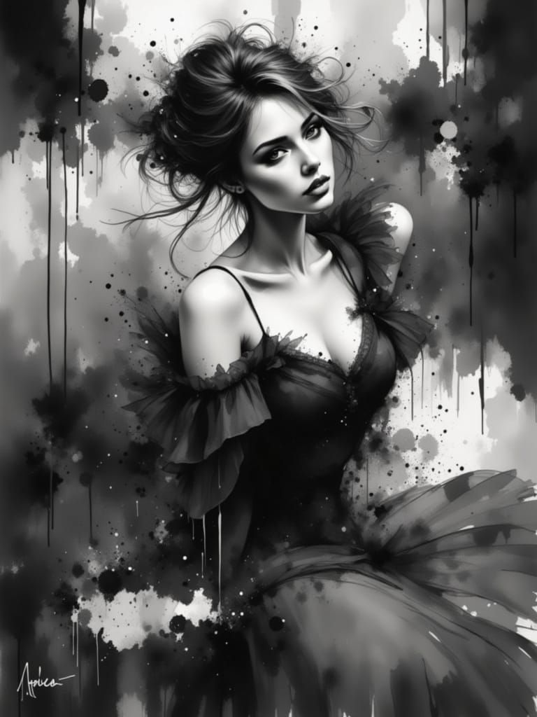 Expressive Ink Portrait