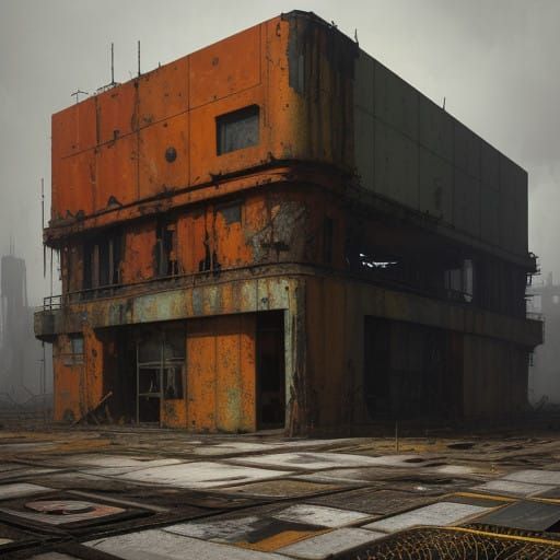Forgotten Industrial Decay in Muted Earth Tones