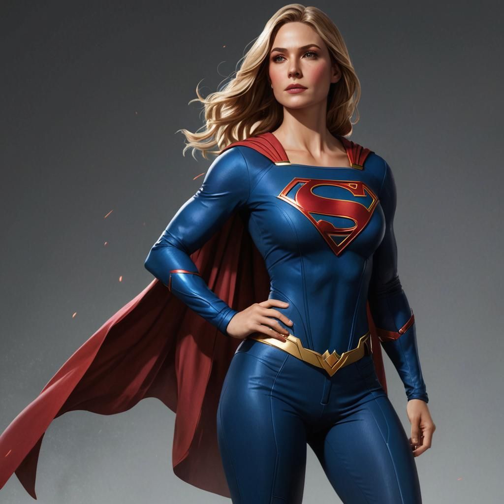 Hyperdetailed Portrait of Supergirl in Dynamic Lighting