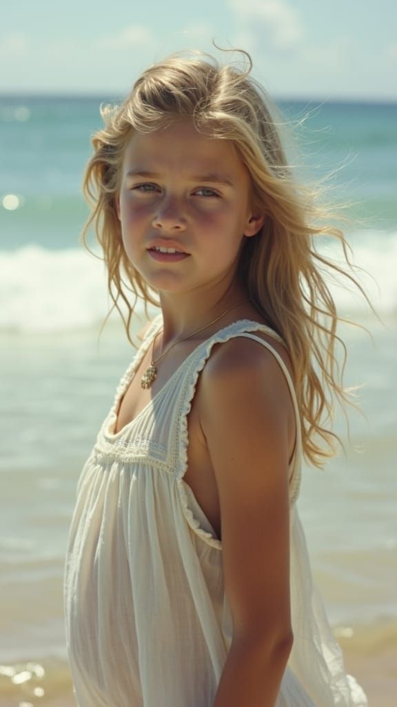 Youthful Portrait on the Beach: Evocative Naturalism