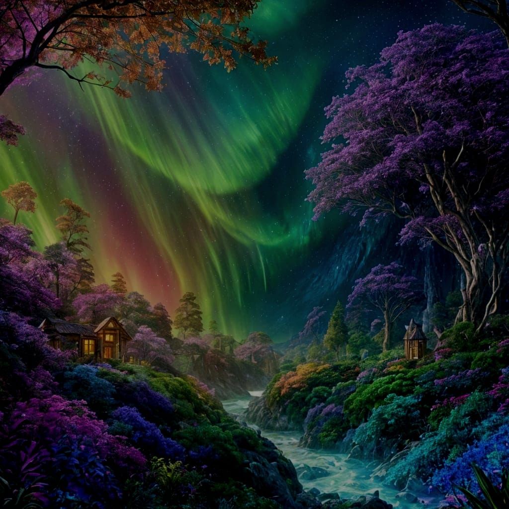 Surreal Gemstone New Earth in Prismatic Light