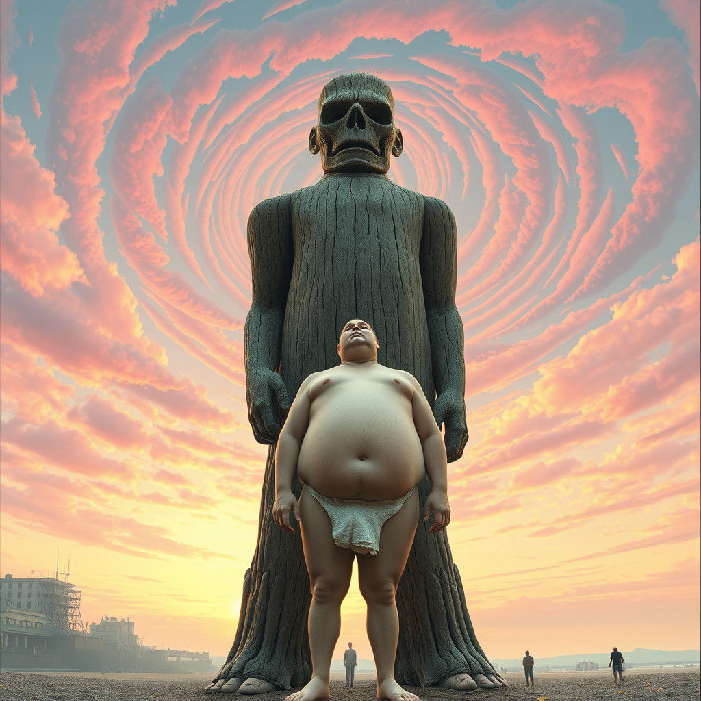 Grotesque Wooden Statue Dominates Margate Scene