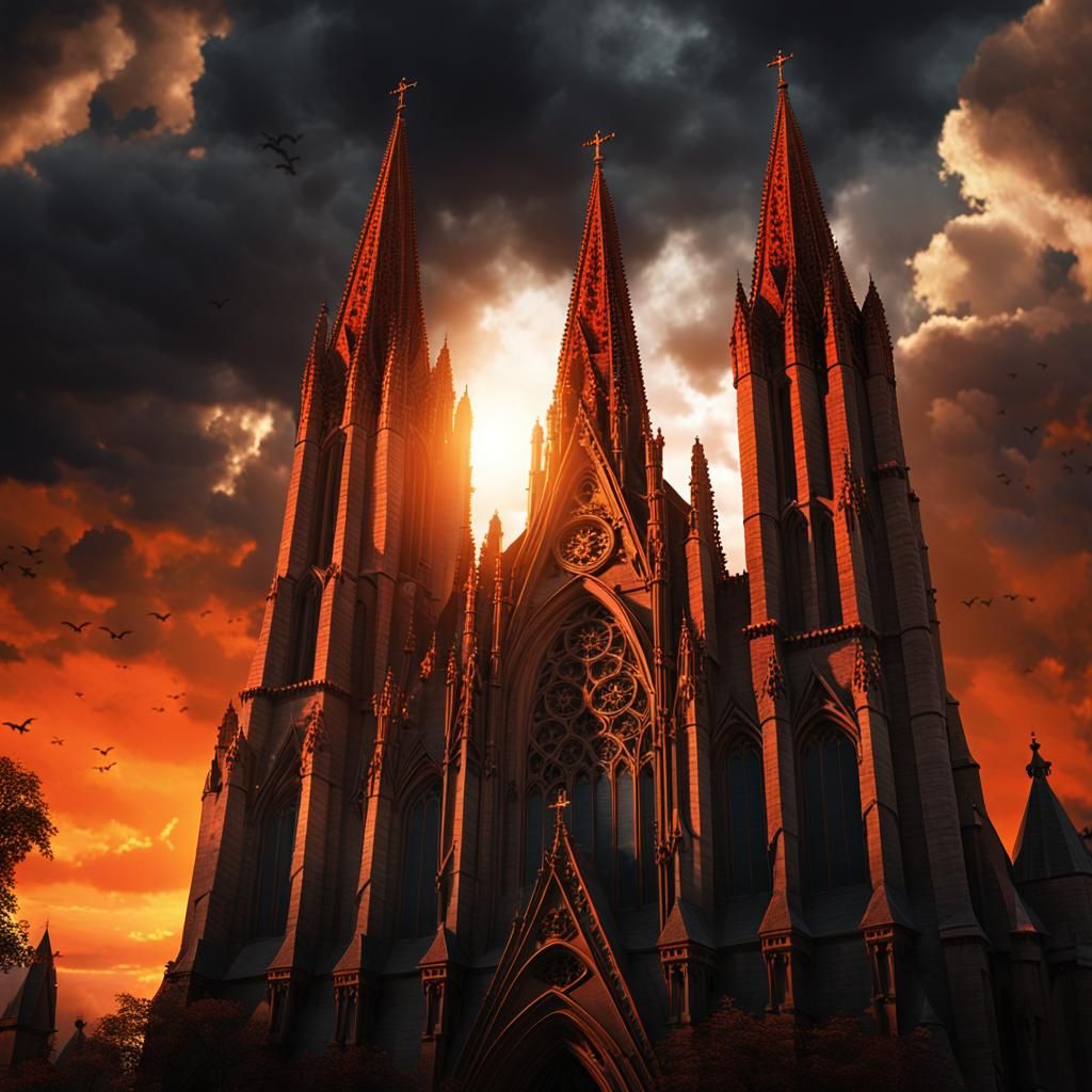 Gothic Cathedral Digital Matte Painting