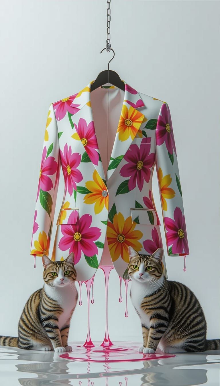 Melting Floral Blazer: Surreal Fashion Photography