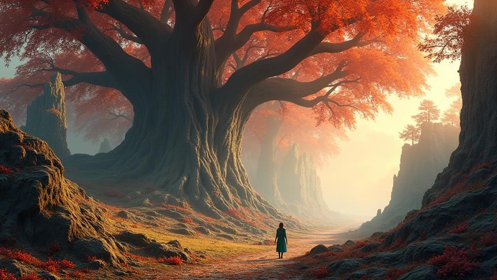 Colossal Ancient Earth Landscape in Hyper Detailed Style