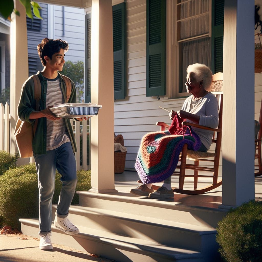 A Neighborly Visit on a Summer Afternoon