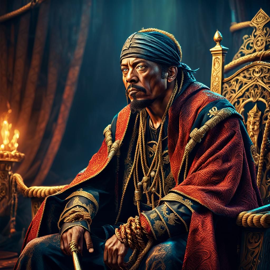 The Pirate King on His Throne: Digital Art