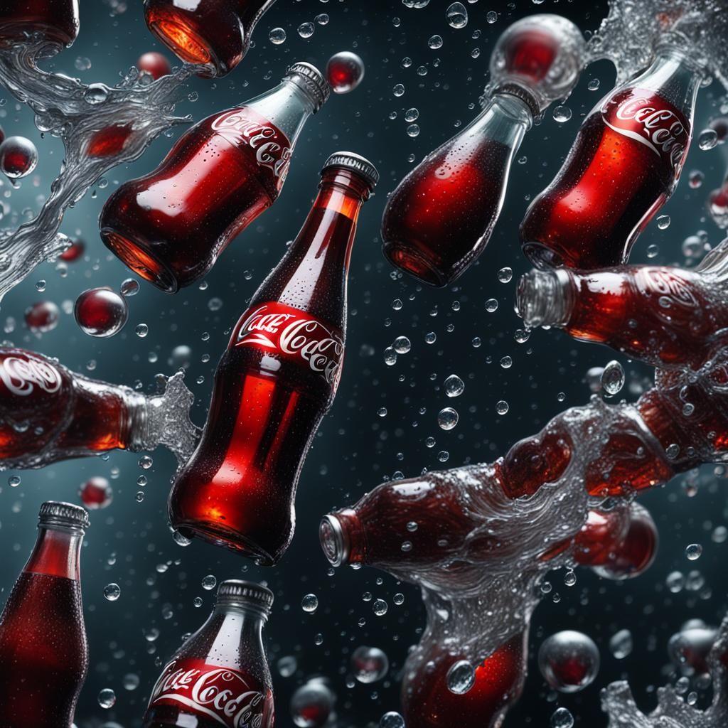 Satisfying Coke Bottle with Water Droplets