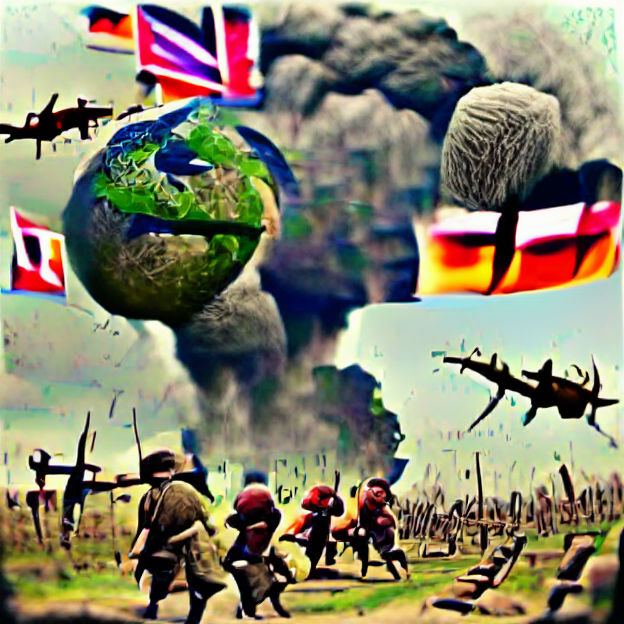 Conceptual Image of a Devastating World War
