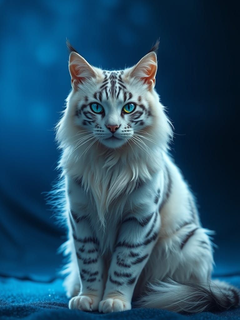 Photorealistic Tiger Cat in Ethereal Ambiance