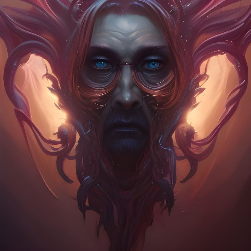 Eldritch Demonic Creature Portrait in Digital Art Style