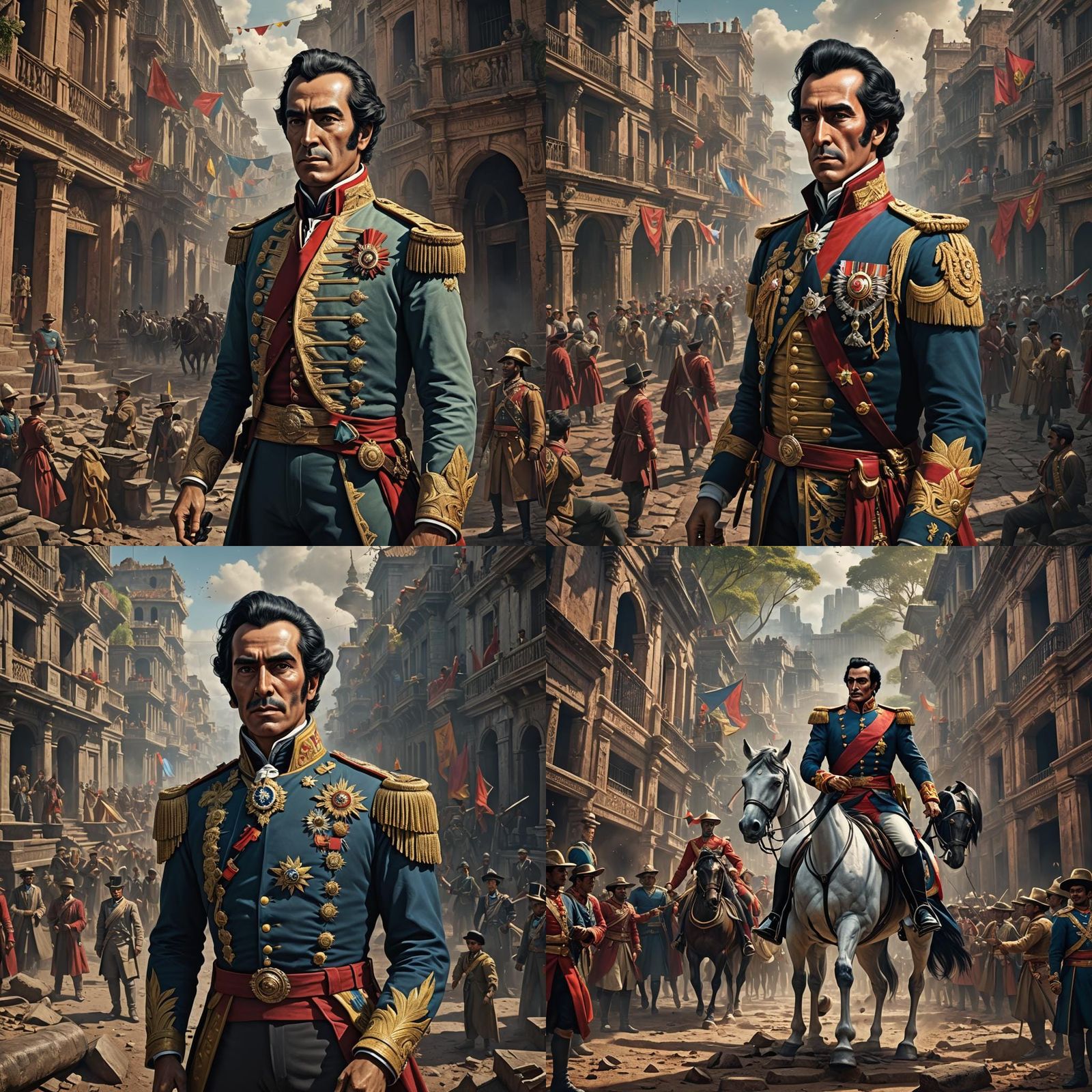 Simon Bolivar: A Literary Portrait in Matte Painting Style