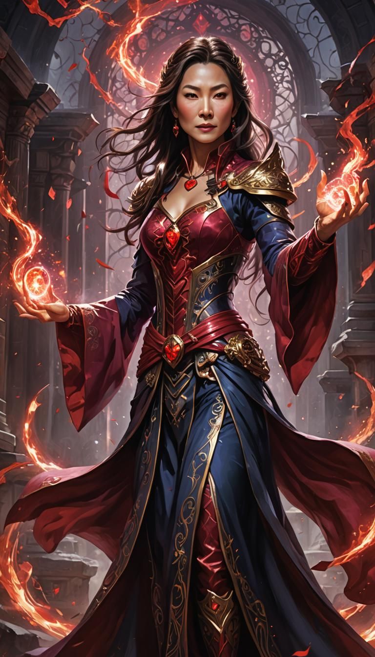 🌈❤️ Ruby eyes flashing, a heartcore sorceress stands her gr...