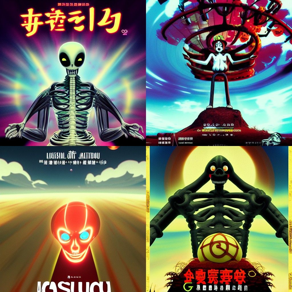 Lo-Fi Fantasy Movie Poster: Gashadokuro Express