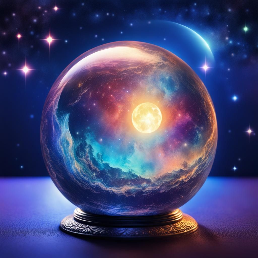 Magical Universe in Orb: Holographic Cosmic Illustration