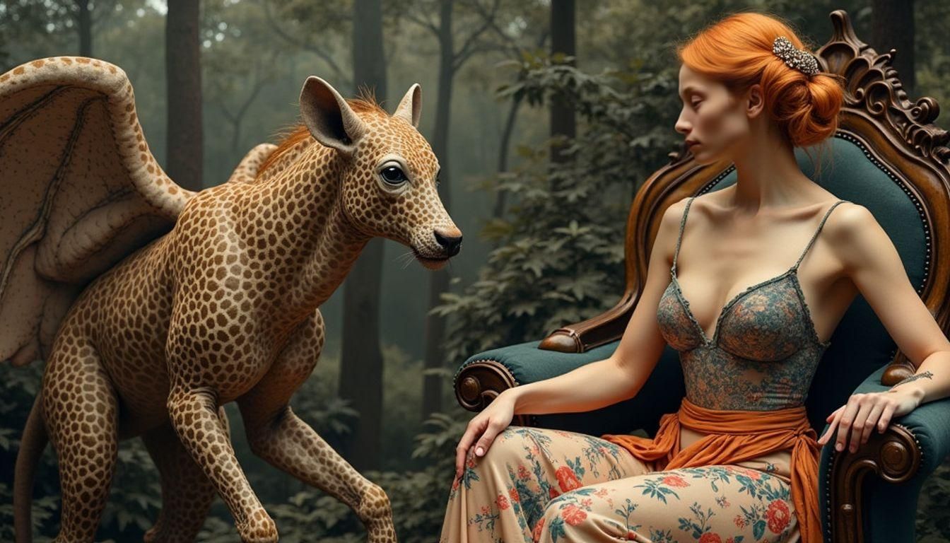 Exotic Surreal Gathering in Hyperrealistic Style