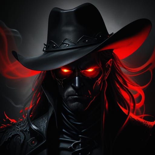 Dark Fantasy Cowboy Demon in Rutkowski Style