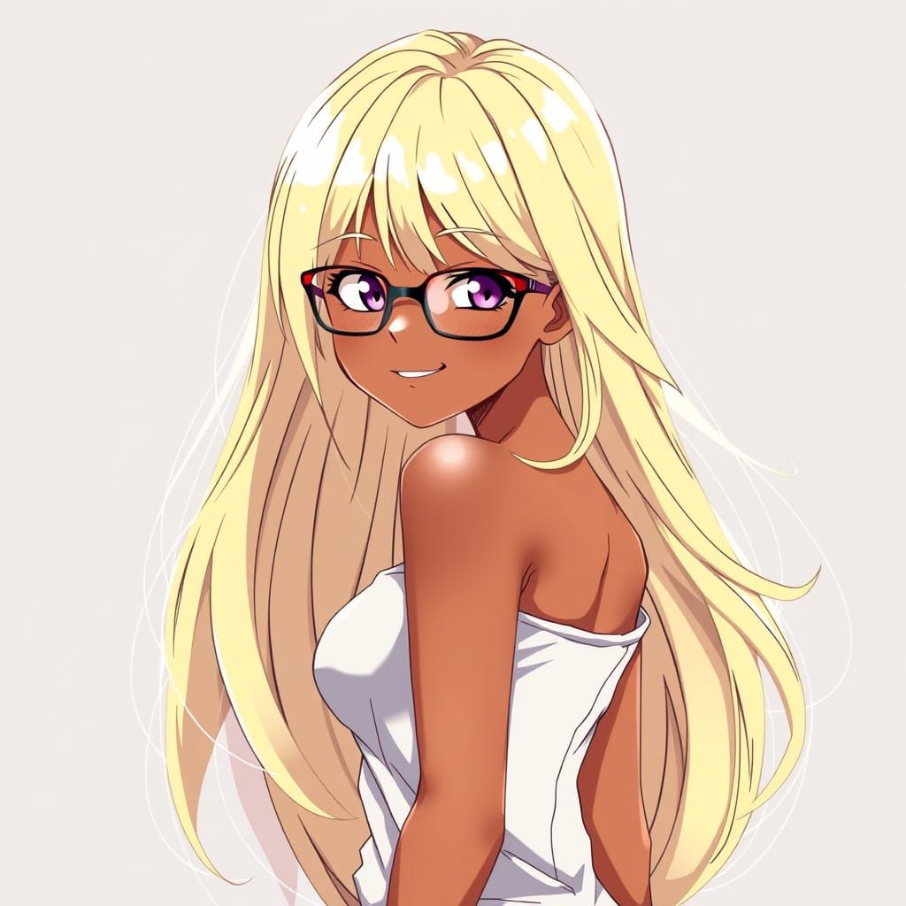 Anime Girl with a Playful Glint