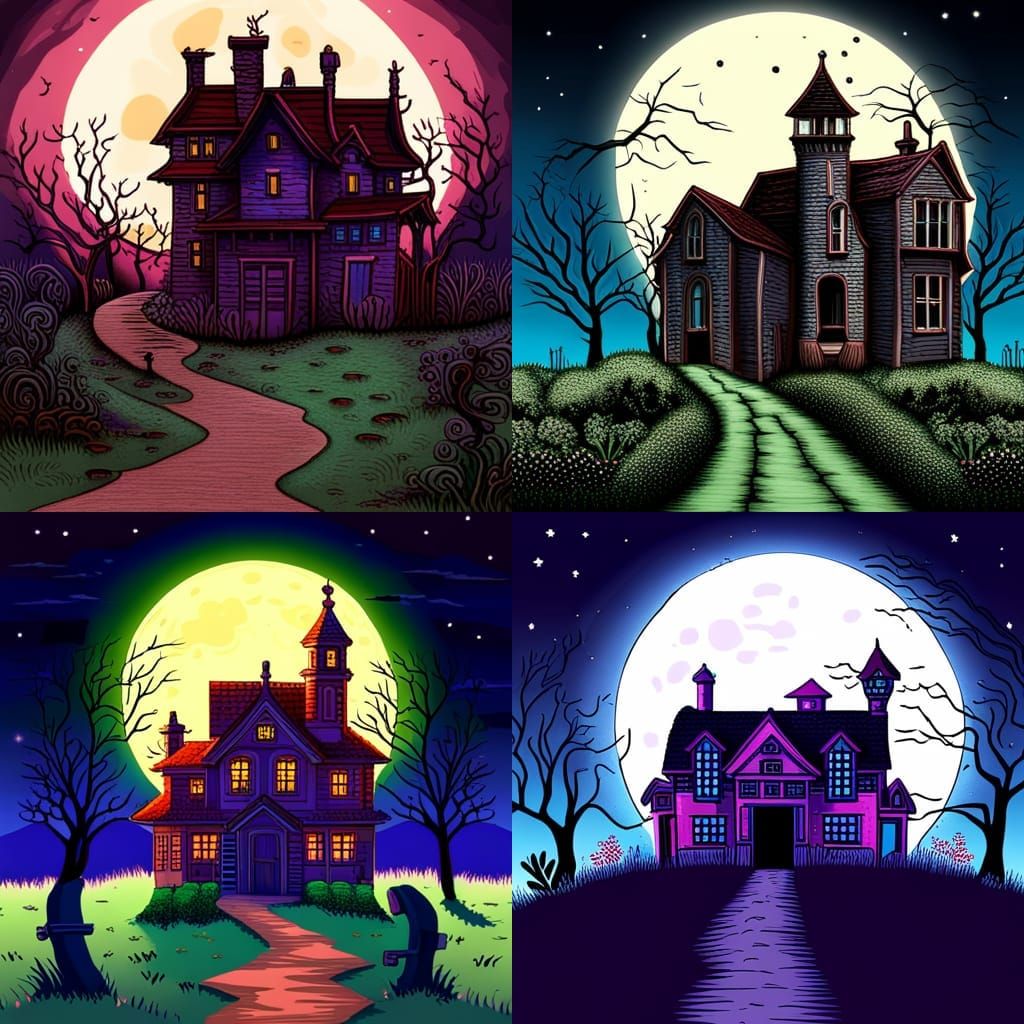 Grainy 80s Haunted House on a Hill