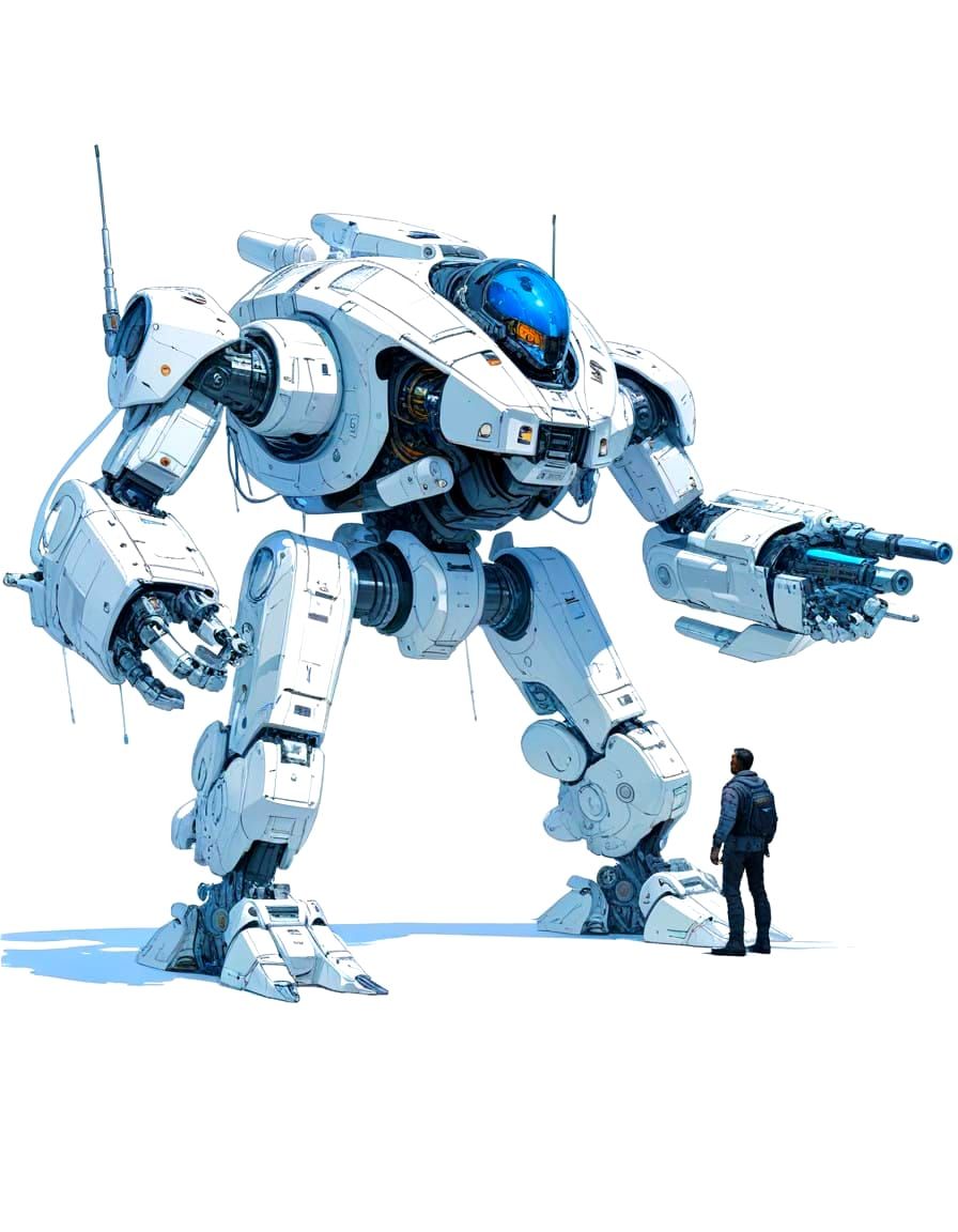 Robust Urban Mech Lit in Smooth Comic Book Style