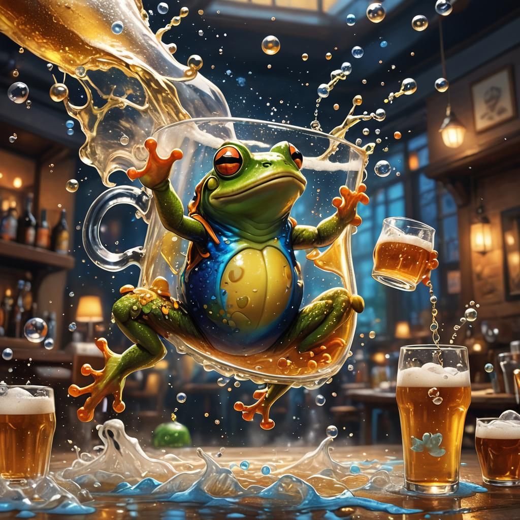Frog's Leap: Ecstatic Splash in Golden Beer