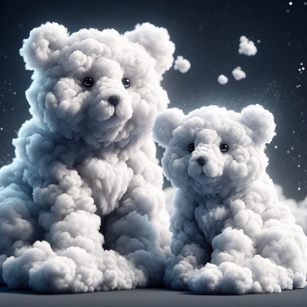 Cloud Bears: A Whimsical Fantasy in High Resolution