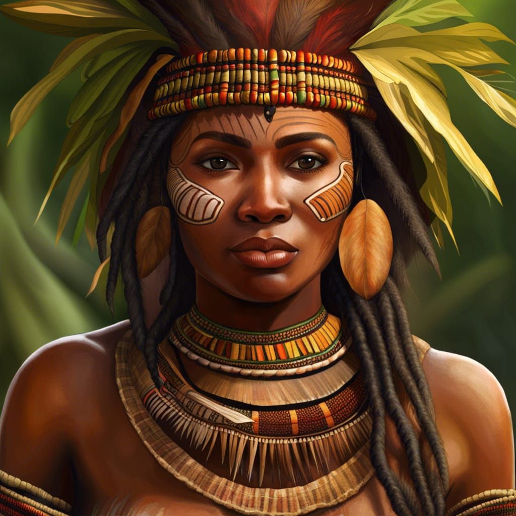 Beautiful Papua New Guinea Woman Portrait