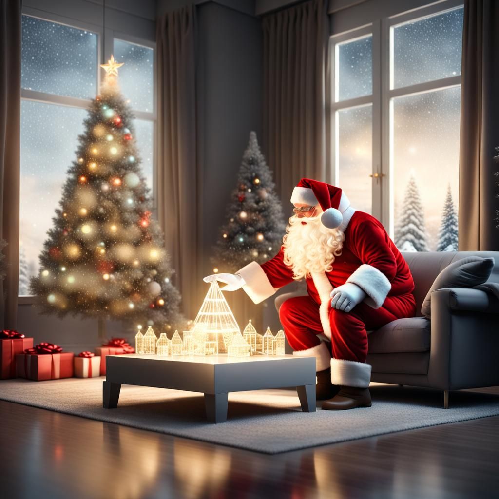 Santa Village Lights