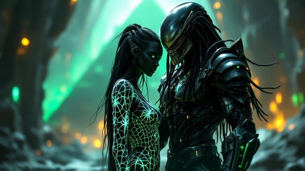 Ethereal Goth Princess Xenomorph and Link Stand Together in ...