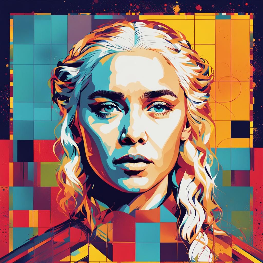 Daenerys Targaryen Pop Art Screen Print