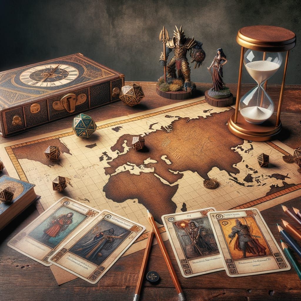 Medieval RPG Tabletop Session: Dragon Miniature