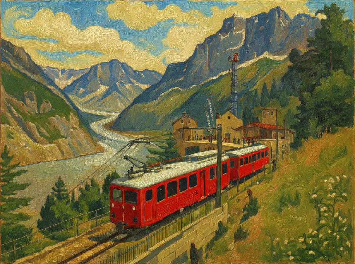 August Macke Style Colorful Geometric Painting