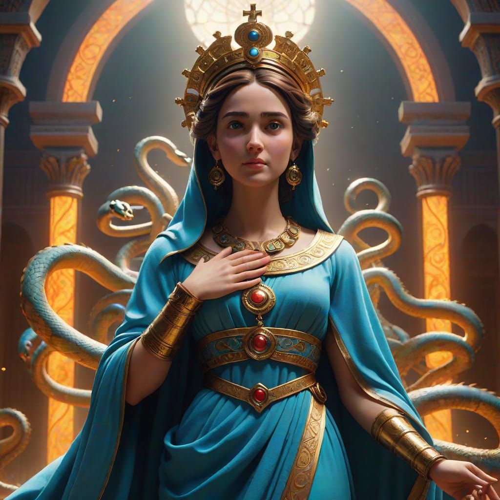 Victorious Our Lady of Graces in Radiant, 3D Digital Art