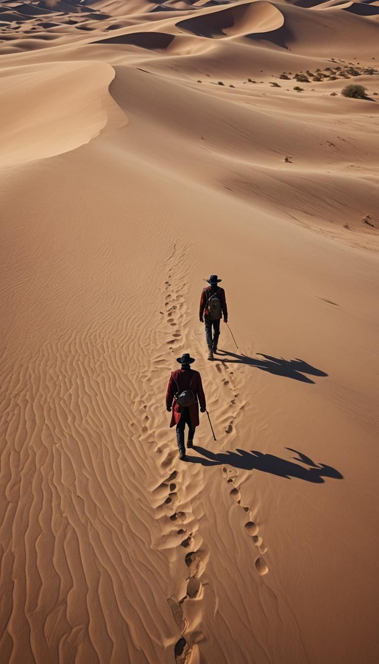 Desert Traveler in Surrealist Style