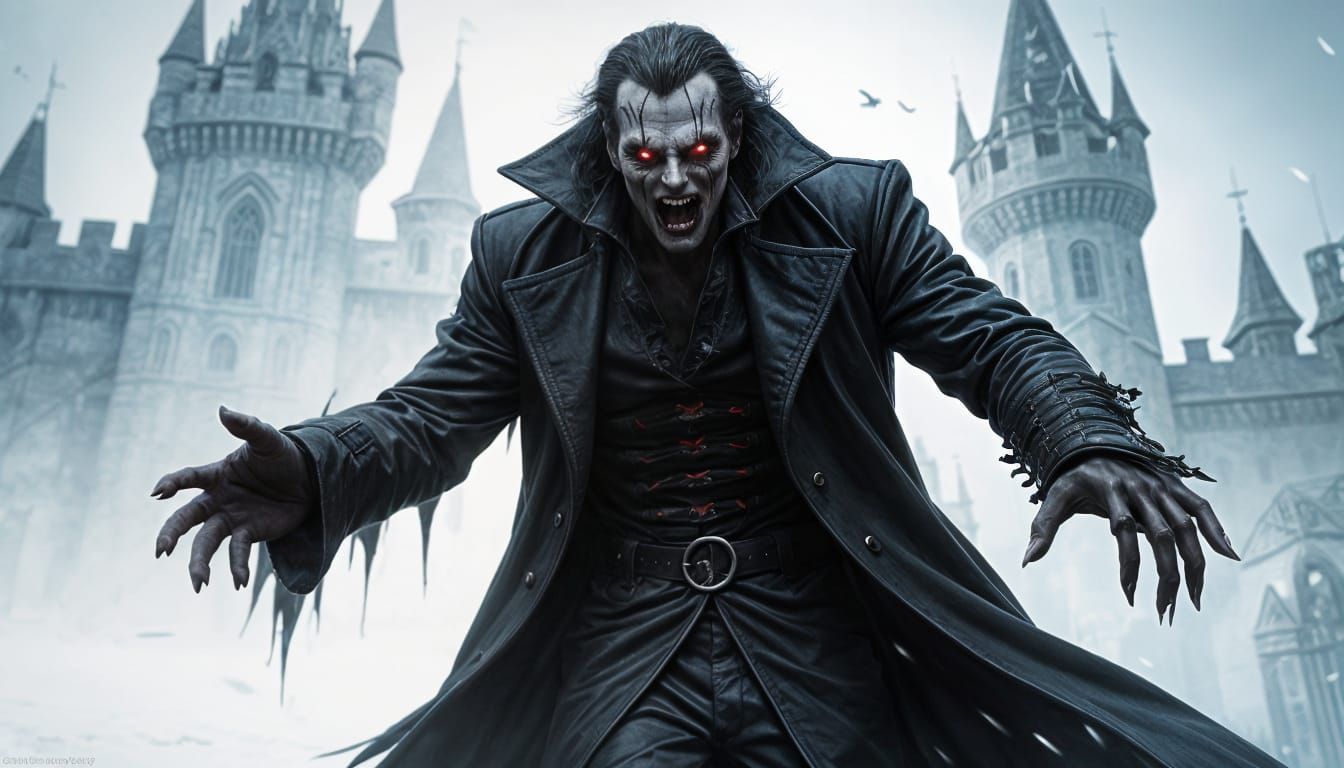 Terrifying Vampire Reaching Out in Hyper-Detailed 8K