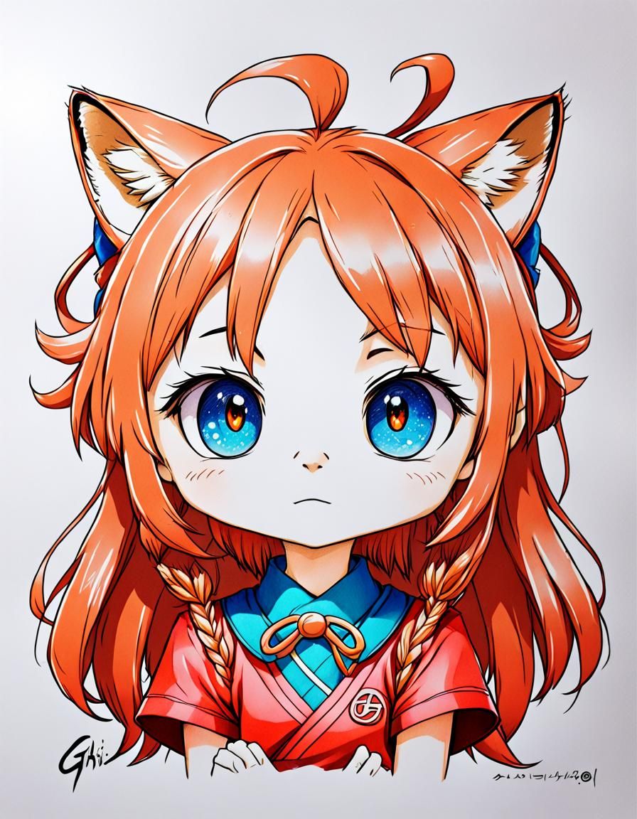 Hyperdetailed Anime Drawing in Ghibli Manga Style