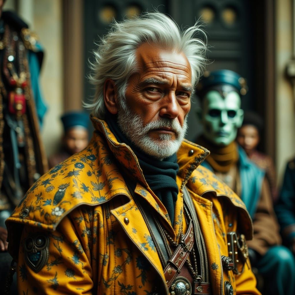 Fantasy Sci-Fi Royal Guard in Golden Kingdom